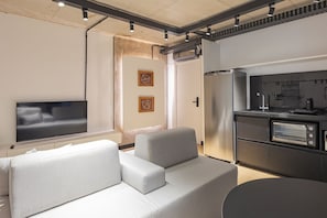 Design Apartment | Living area | Flat-screen TV - Moinho Moradia (Juiz de Fora)