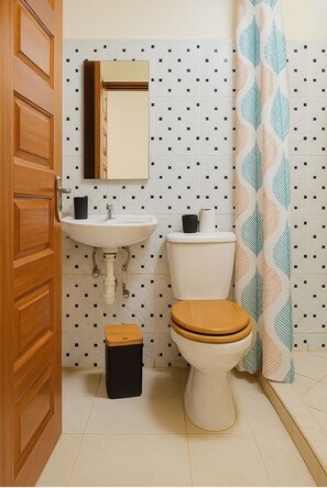 Towels, soap, toilet paper