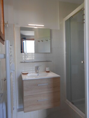Shower, hair dryer