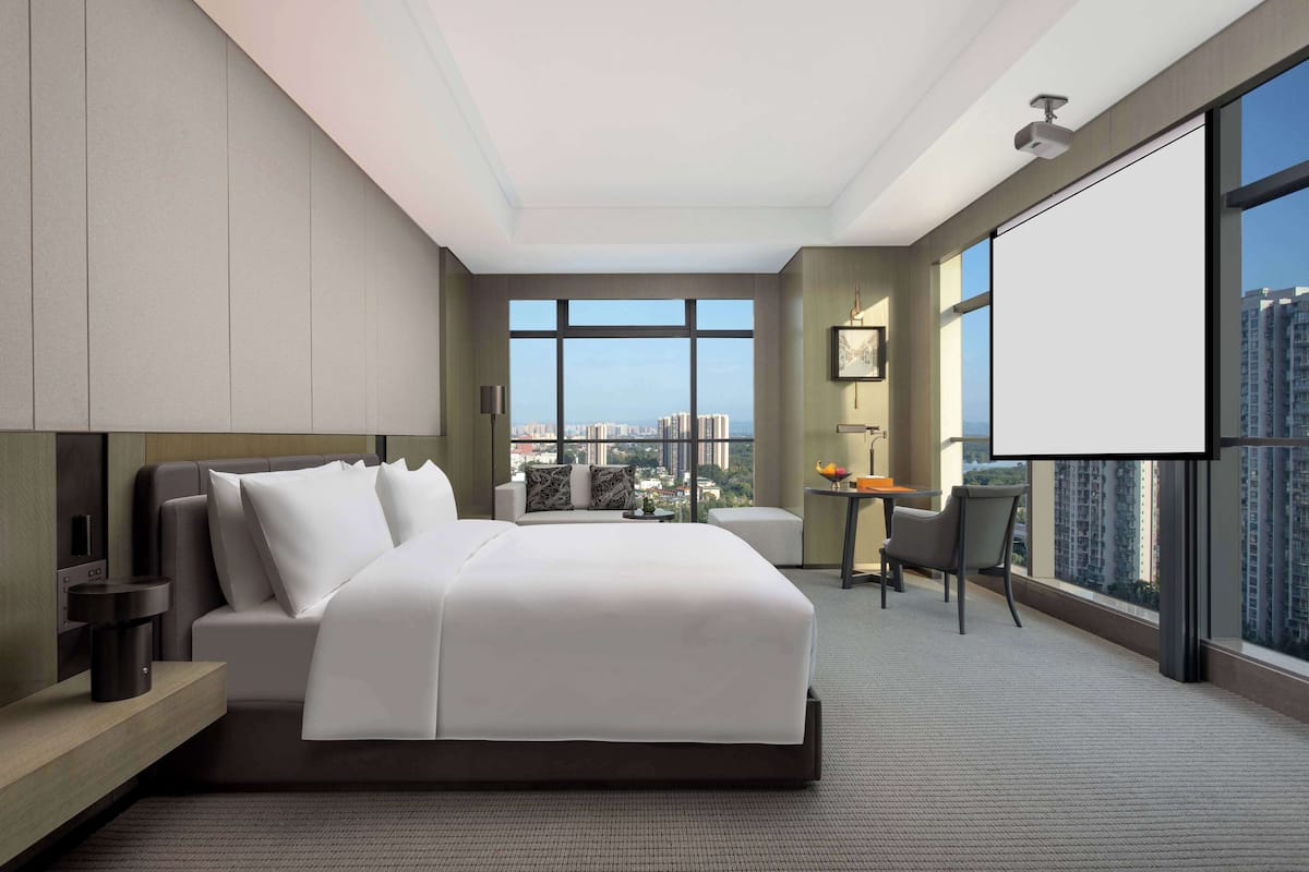 Chambre Deluxe, 1 très grand lit, vue lac