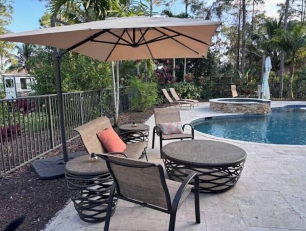 Pool - Cozy RV with Saltwater Pool & Hot Tub (Westlake)