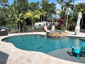 Pool - Cozy RV with Saltwater Pool & Hot Tub (Westlake)