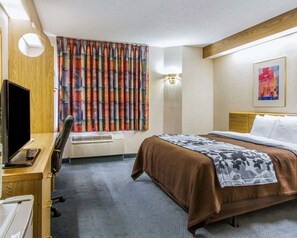Room, 1 Queen Bed, Accessible, Non Smoking | 1 bedroom, desk, laptop workspace, iron/ironing board