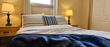 2 bedrooms, iron/ironing board, travel crib, WiFi