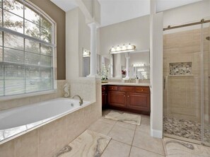 Hair dryer, towels