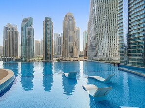 Pool - Elegant 1 BD with Scenic Marina Views (Dubai)