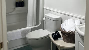 Secadora de cabello, toallas, jabón, shampoo