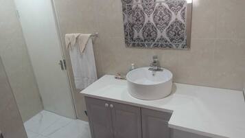 Towels, soap, toilet paper