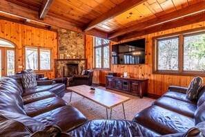 Smart TV, fireplace, video games