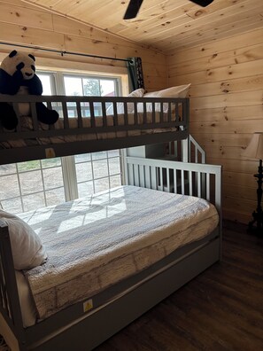 2 bedrooms, iron/ironing board, travel crib, WiFi