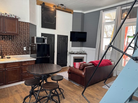 Interior. Stay at this train depot built in 1906 renovated with modern amenities.