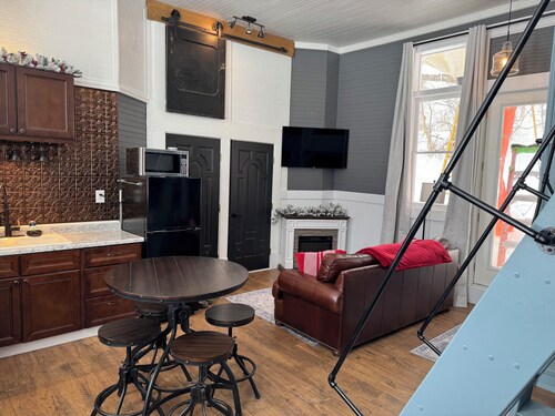 Stay at this train depot built in 1906 renovated with modern amenities.