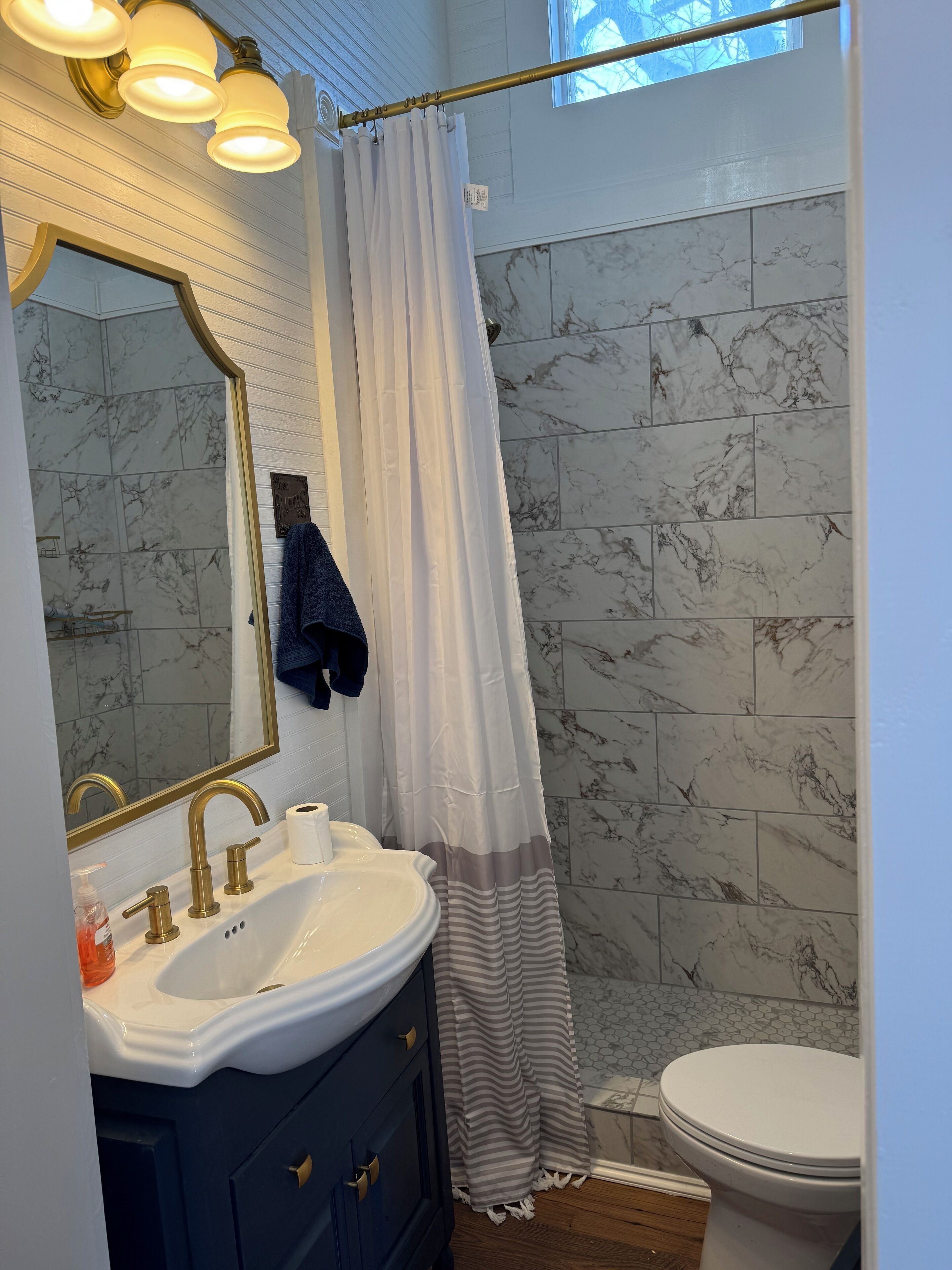 Towels, soap, toilet paper