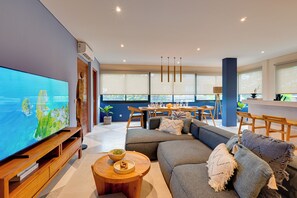 Apartment, 2 Bedrooms | Living area | 43-inch LCD TV with digital channels, Netflix, streaming services