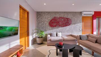 公寓, 2 間臥室, 非吸煙房 | 客廳 | 43-吋 LCD 液晶電視、數位頻道、Netflix、串流服務