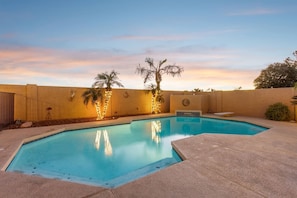 A heated pool