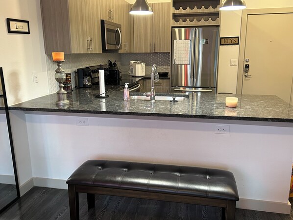 Microwave, oven, stovetop, dishwasher