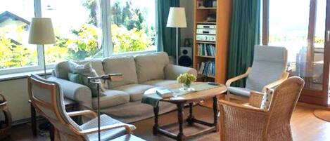 TV, fireplace, DVD player, stereo