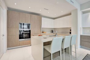 Coffee/tea maker, fridge, microwave, oven - Luxury Oceanfront 2BR | Beach, Pool & Ocean Views (Riviera Beach)