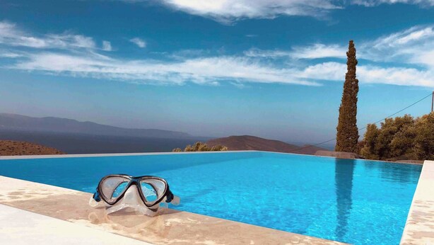 Pool - Villa with Pool Sea View Fitness (Lassithi)