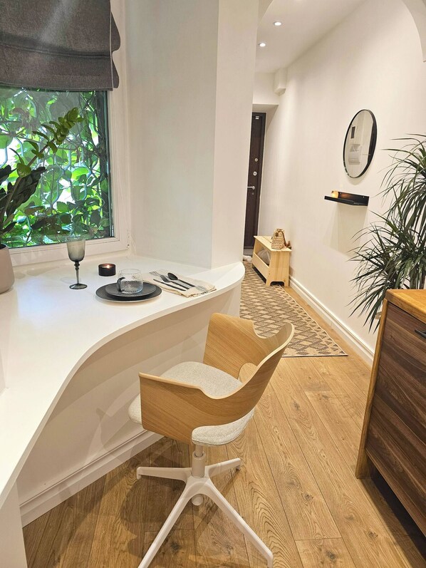 Apartment, 1 Bedroom | Dining - Apartment With a Fire-place (Riga)