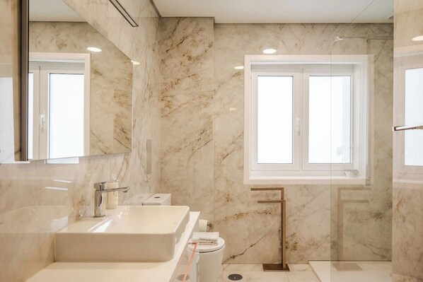 Shower, hair dryer