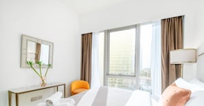 1 bedroom, blackout curtains, iron/ironing board, free WiFi