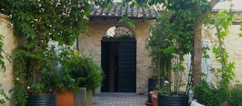 Garden, right in the center, 7 km from the sea