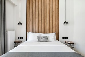 Appartement luxueux, 2 chambres, non-fumeur, vue sur la ville | Literie de qualité, bureau, espace de travail pour ordinateurs portables