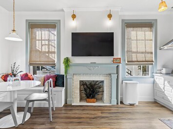 Old meets new! The Old Spanish house is outfitted with modern conveniences while maintaining much of its charming historic architecture. 