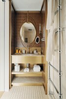 Hair dryer, slippers, towels, soap