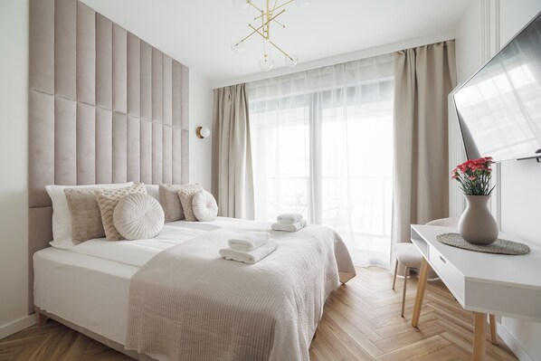 Klassieke studio | Individueel gedecoreerd, verduisterende gordijnen