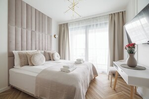 Premium bedding, individually decorated, individually furnished