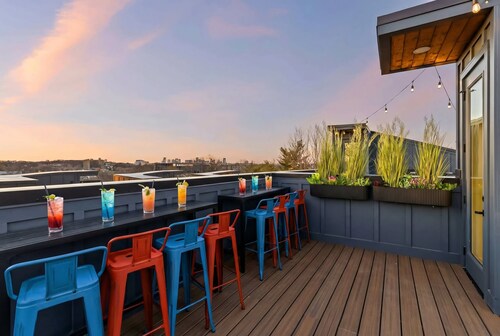 Hot Tub Poker Pool Table Rooftop City MLS View