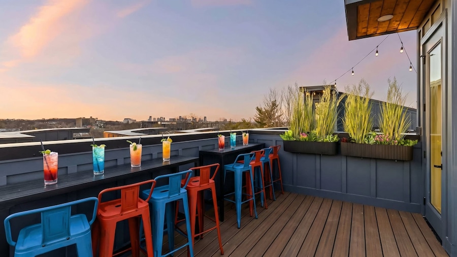 Hot Tub Poker Pool Table Rooftop City MLS View