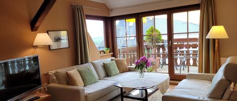 TV, DVD player, books