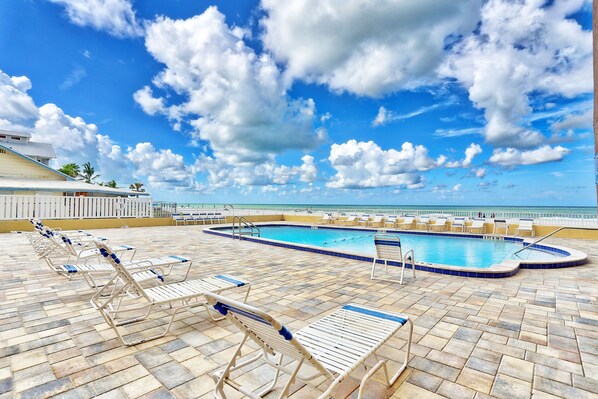 A heated pool