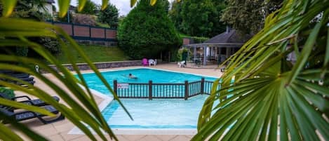 A heated pool