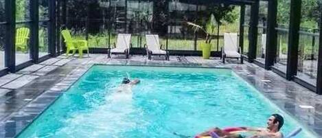 Indoor pool, a heated pool