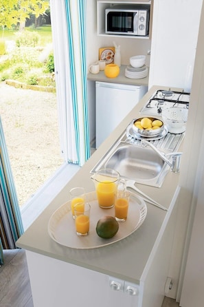 Fridge, stovetop