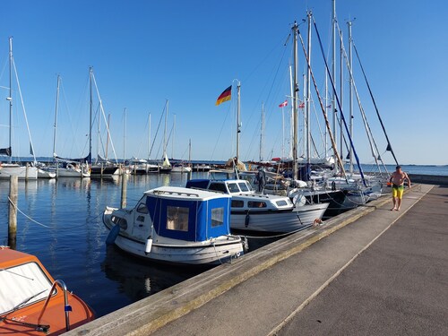 Beautiful apartment in central Stege with a private garden.