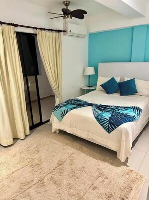 1 bedroom, bed sheets