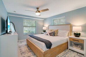 2 bedrooms, iron/ironing board, WiFi, bed sheets