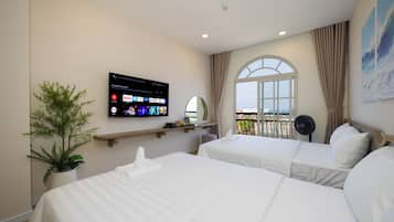 家庭雙人房, 海景 | 高級寢具、Select Comfort 床墊、迷你吧、書桌
