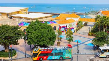 Quarto luxo, sacada, vista para a praia | Vista para praia/oceano