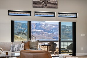 TV connectée, cheminée, livres