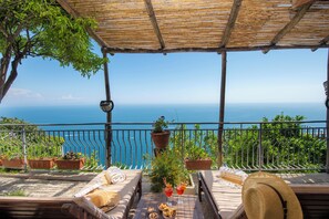 Deluxe Quadruple Room, Sea View | View from room - Amalfi residence (Conca dei Marini)