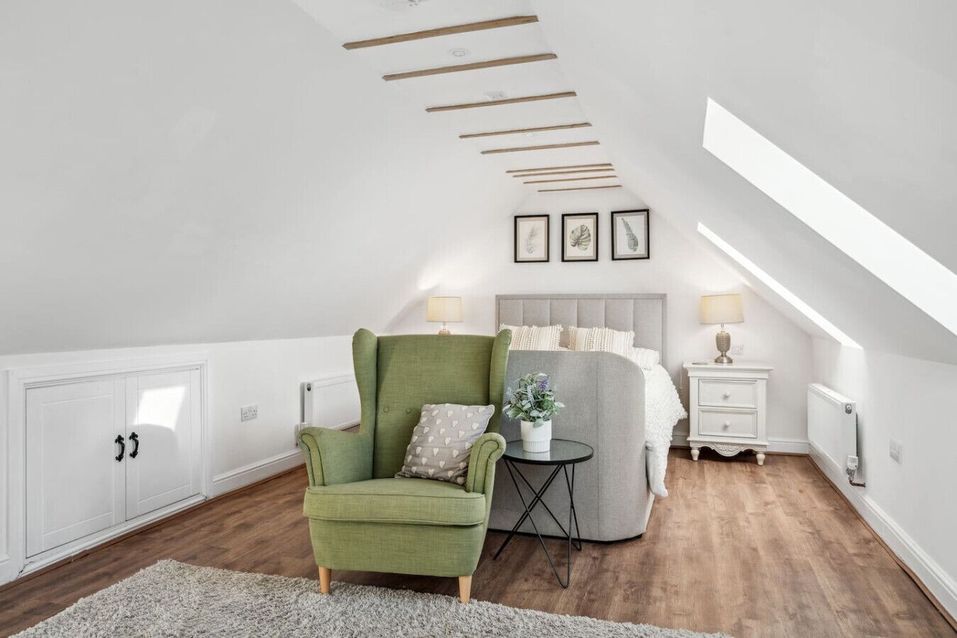 1 bedroom, desk, iron/ironing board, travel crib