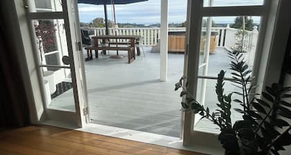 Accessible Ohope Beach Country Cottage with hot tub and indoor wood fire