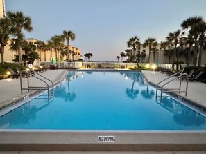 Una piscina riscaldata